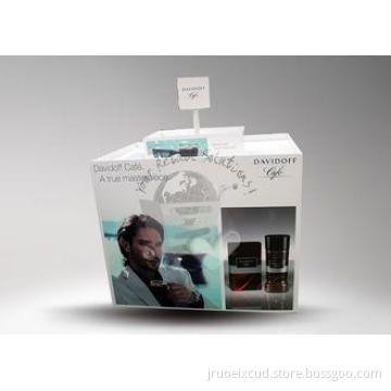 Cuboid cardboard pallet display for coffee With cuboid stru